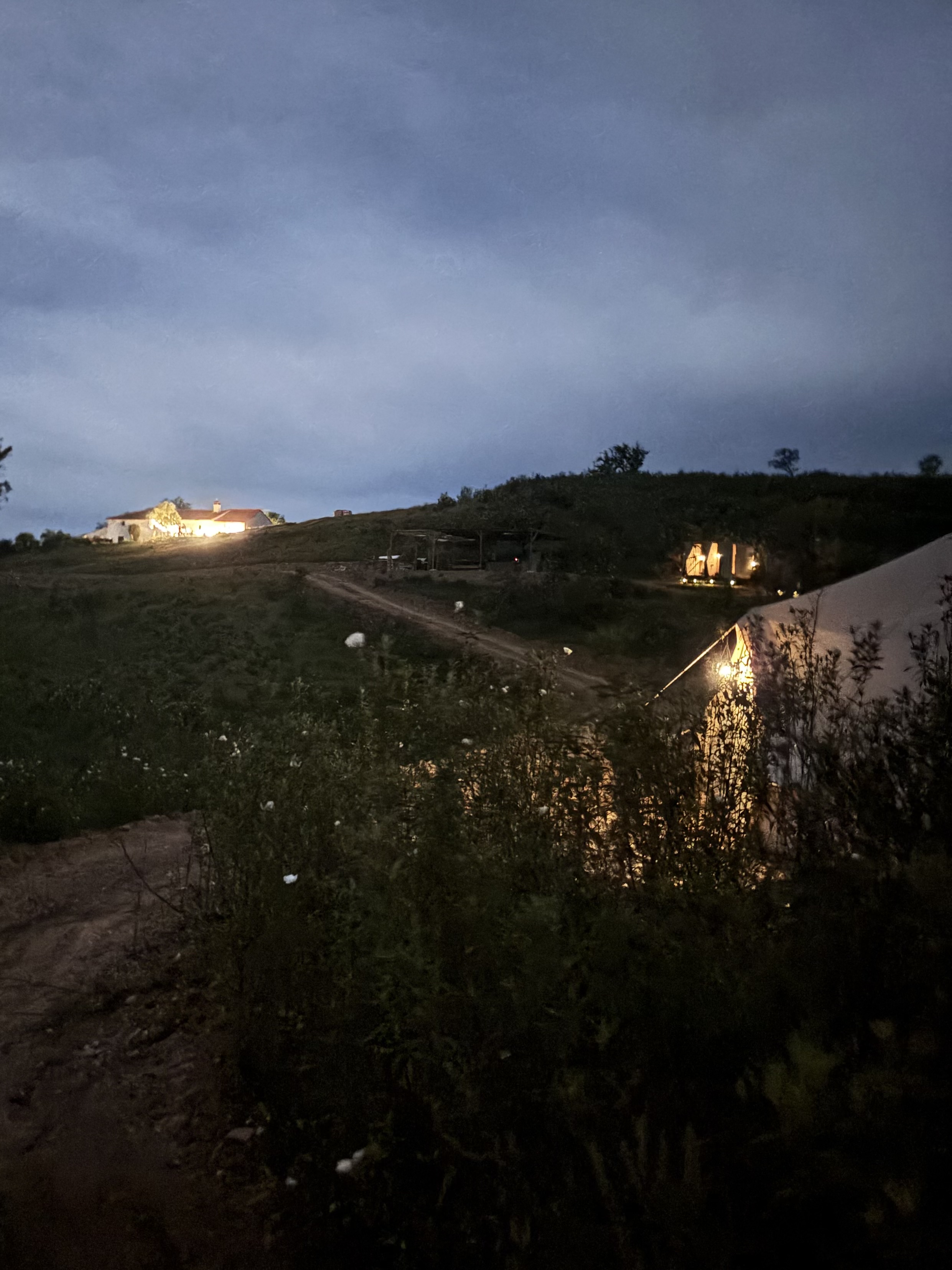 Glamping tent at golden hour, Herdade De'Vil